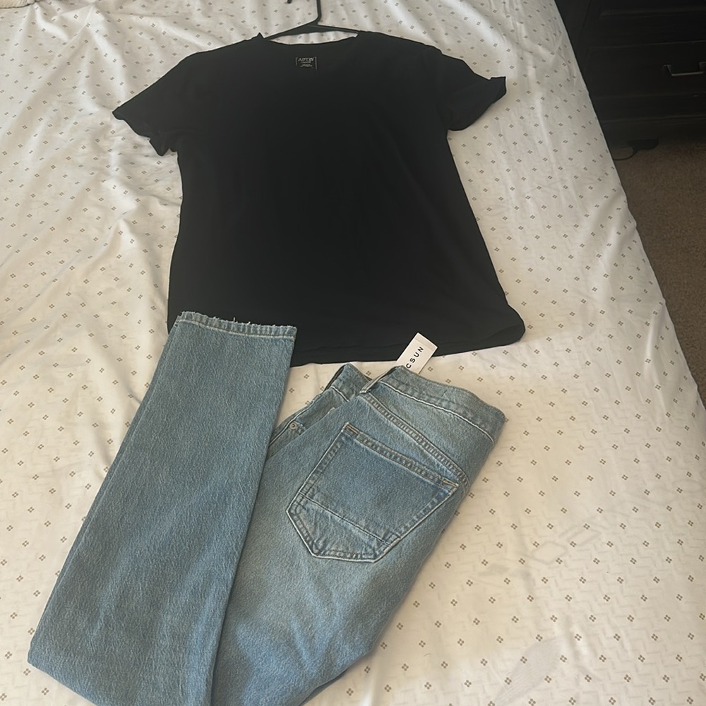 Pac sun slim jeans light indigo distressed knee